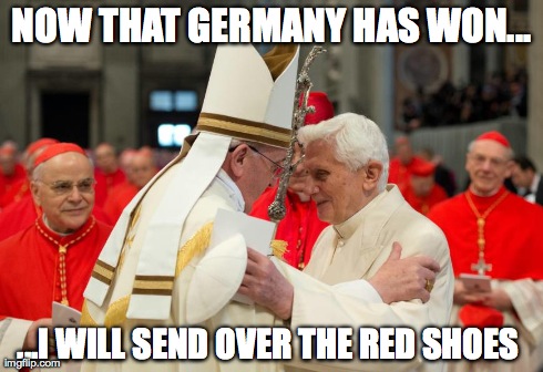 Germany won - red shoes