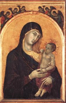 Madonna and Child with Angels - Duccio 